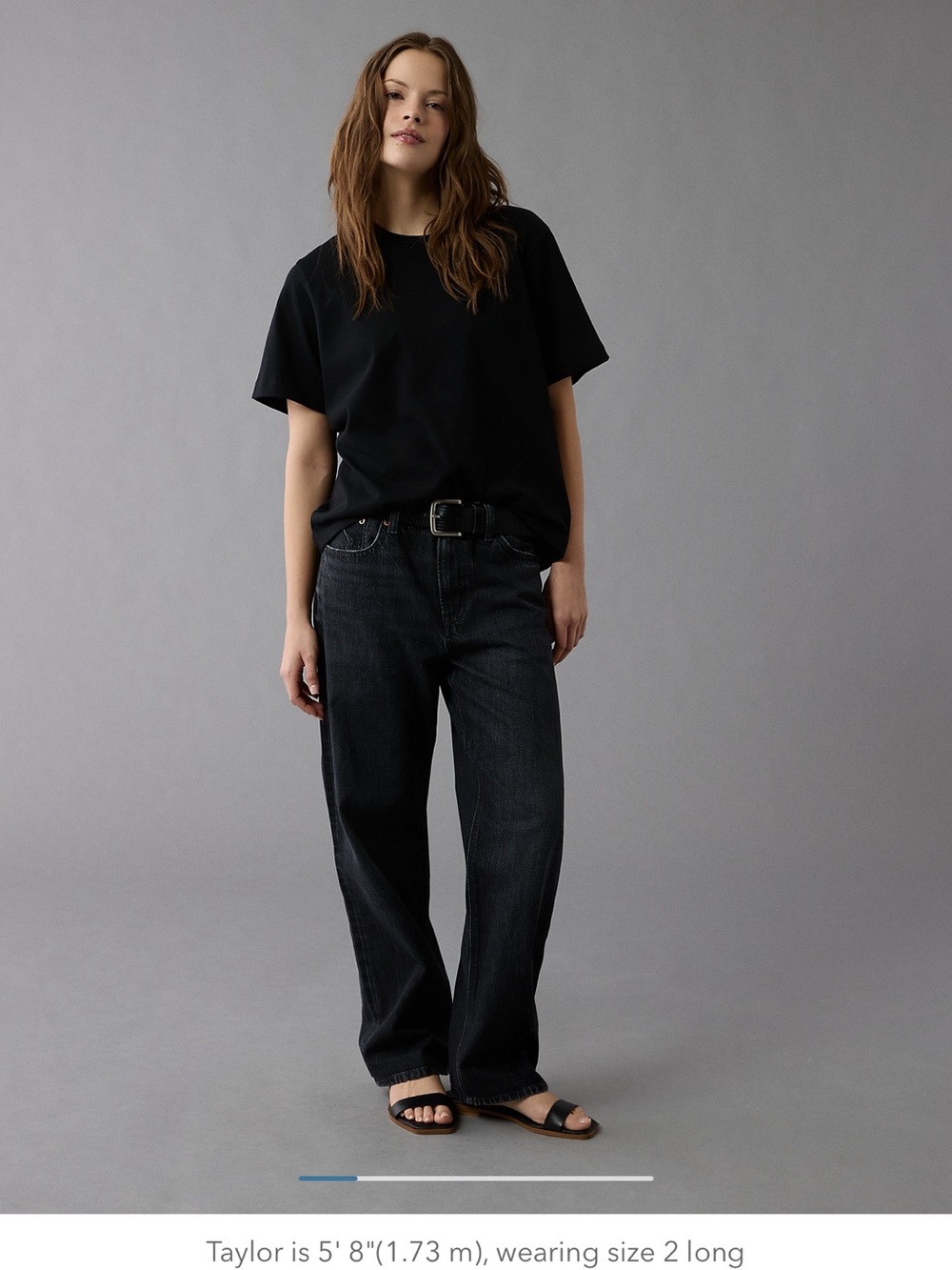 American Eagle Black low rise baggy ex boyfriend Jeans